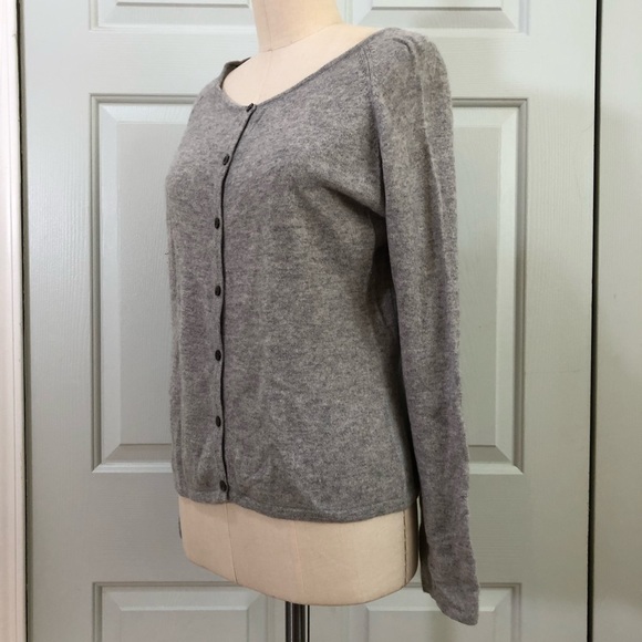 💯 Cashmere Made In Fiji Scoop Neckline Sweater Gray Color Size XL - Picture 4 of 7